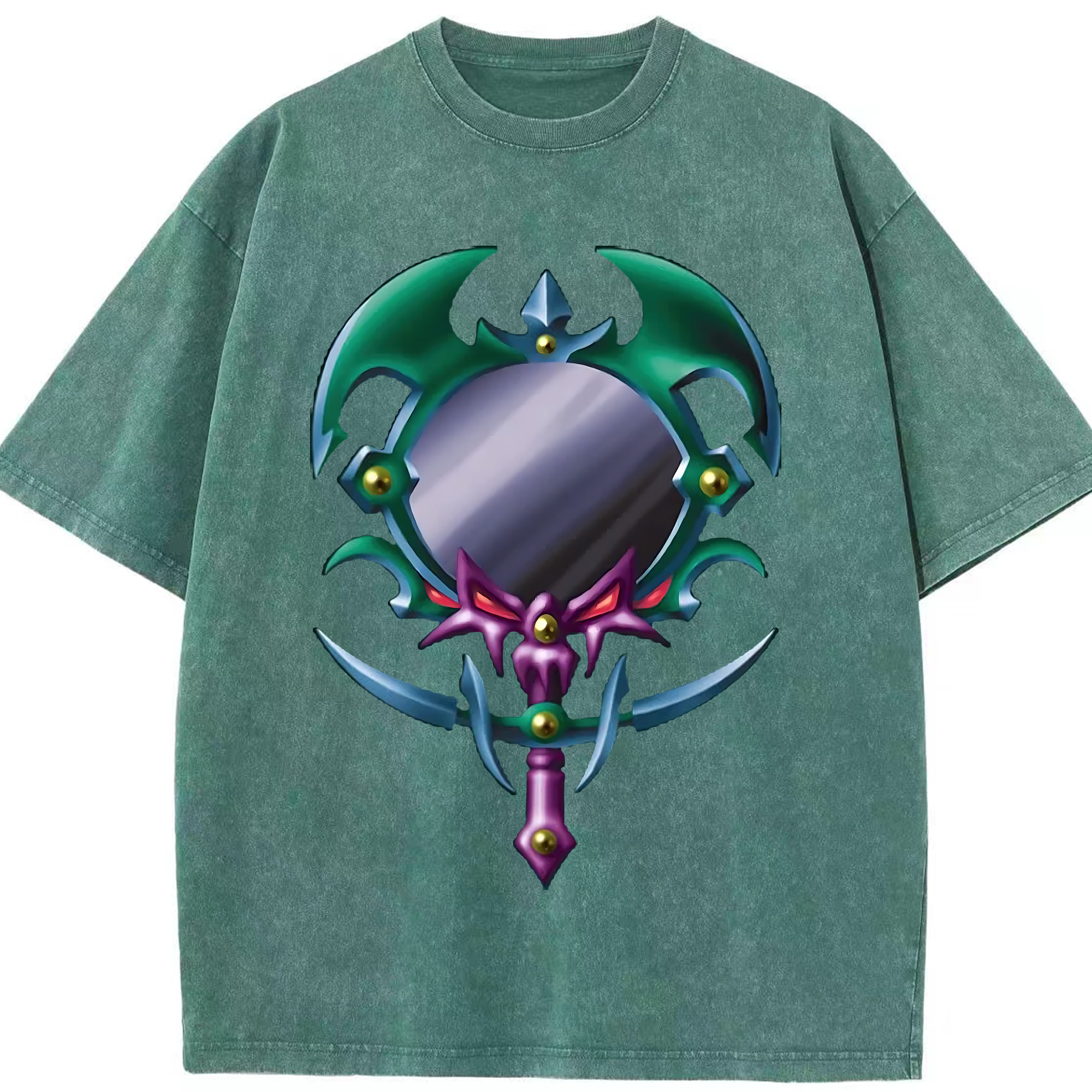 （画像用） 遊☆戯☆王 Yu-Gi-Oh! 綿100% ヴィンテージ風 半袖Tシャツ（フロントプリント）